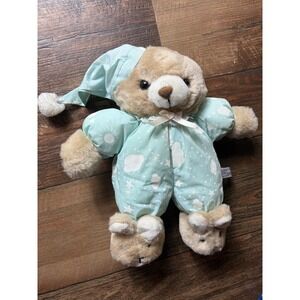 VTG House of Lloyd Snuggles Glow In The Dark Teddy Bear Star Plush 1990 Slippers